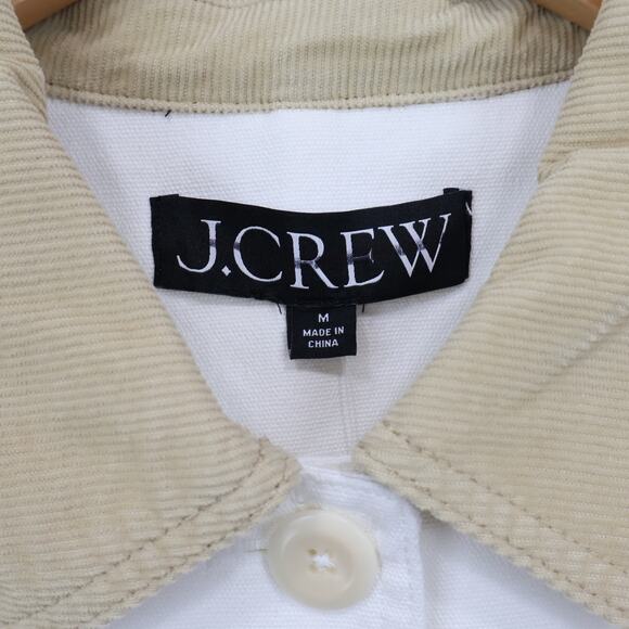 J.Crew Women's Barn Patch Pocket Canvas Jacket Ivory Size Medium NWT - Picture 4 of 9
